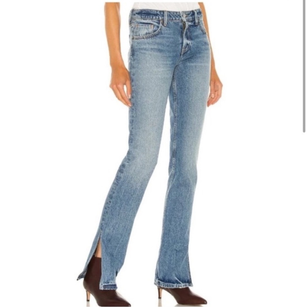 GRLFRND Hailey Low Rise Slim Boot Jeans